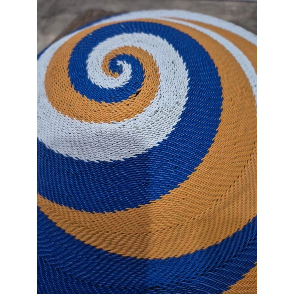 Hand Made South Africa Telephone Wire ABSTRACT Basket Hand Woven ZULU 12.5”